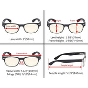 eyekeeper.com 3 Pack Retro Blue Light Filter Reading Glasses UVRFH4 Eyeglasses
