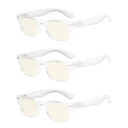 eyekeeper.com 3 Pack Retro Blue Light Filter Reading Glasses UVRFH4 Eyeglasses