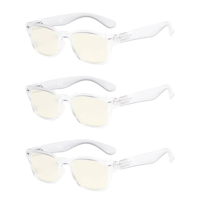 eyekeeper.com 3 Pack Retro Blue Light Filter Reading Glasses UVRFH4 Eyeglasses