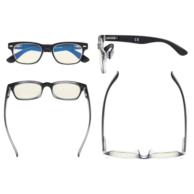 eyekeeper.com 3 Pack Retro Blue Light Filter Reading Glasses UVRFH4 Eyeglasses