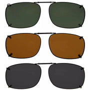 eyekeeper.com 3 Pack Retro Clip on Sunglasses Polarized C64 (54MMx37MM) Sunglasses