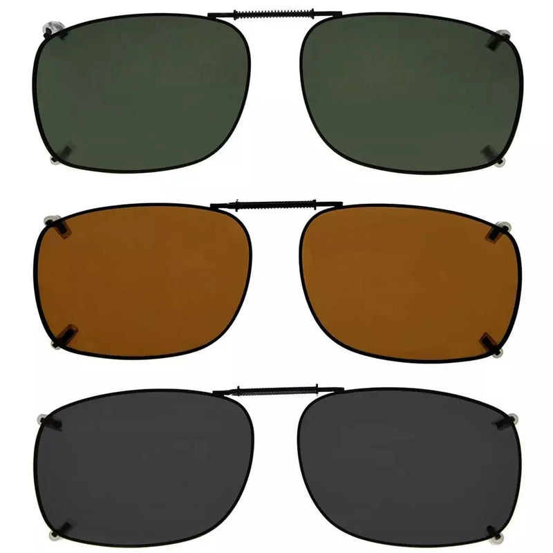 eyekeeper.com 3 Pack Retro Clip on Sunglasses Polarized C64 (54MMx37MM) Sunglasses
