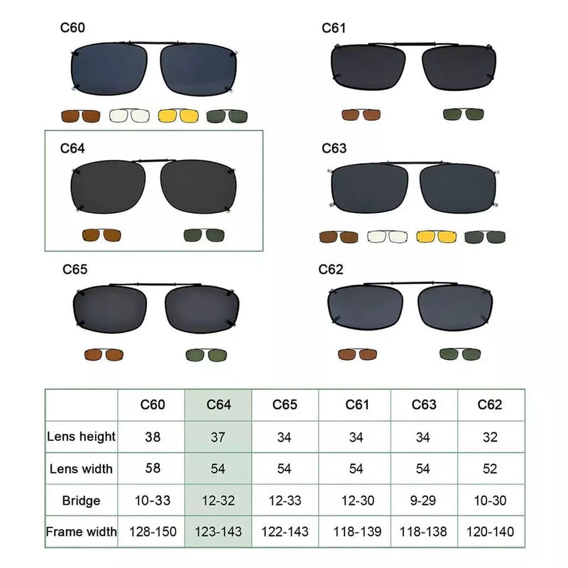 eyekeeper.com Metal Frame Polarized Lens Clip on Sunglasses C64(54MMx37MM) Sunglasses