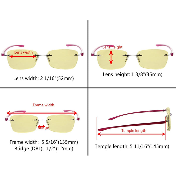 3 Pack Blue Light Blocking Reading Glasses TMCG14009