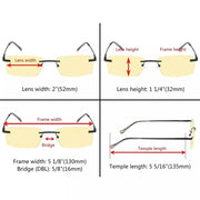 eyekeeper.com 3 Pack Rimless Blue Light Blocking Readers TMCG1612 Eyeglasses