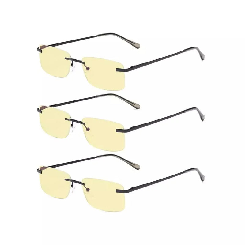 eyekeeper.com 3 Pack Rimless Blue Light Blocking Readers TMCG1612 Eyeglasses