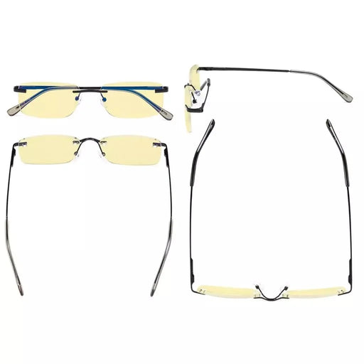 eyekeeper.com 3 Pack Rimless Blue Light Blocking Readers TMCG1612 Eyeglasses