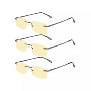 eyekeeper.com 3 Pack Rimless Blue Light Blocking Readers TMCG1612 Eyeglasses