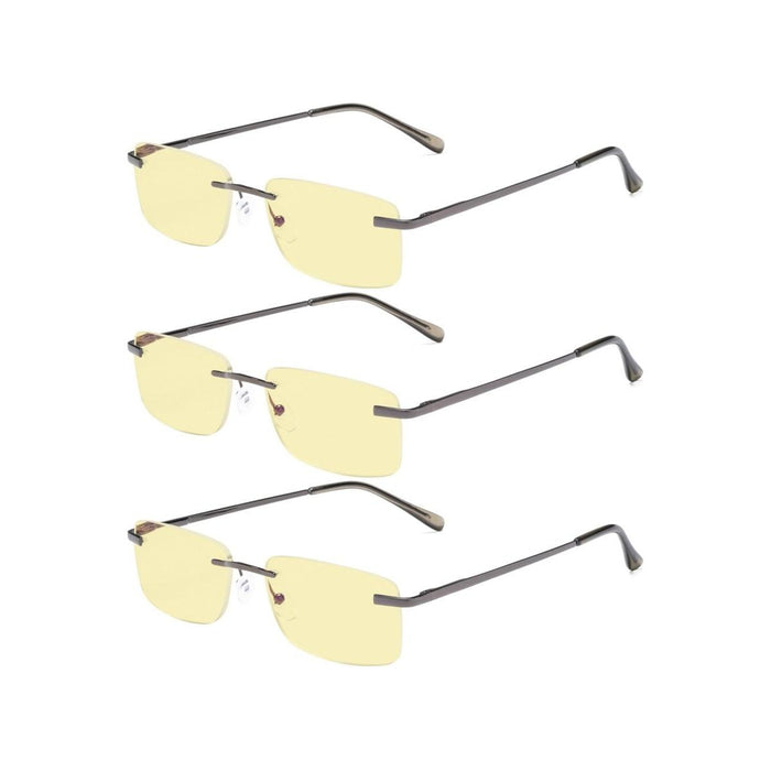 eyekeeper.com - 3 Pack Rimless Blue Light Blocking Readers TMCG1612