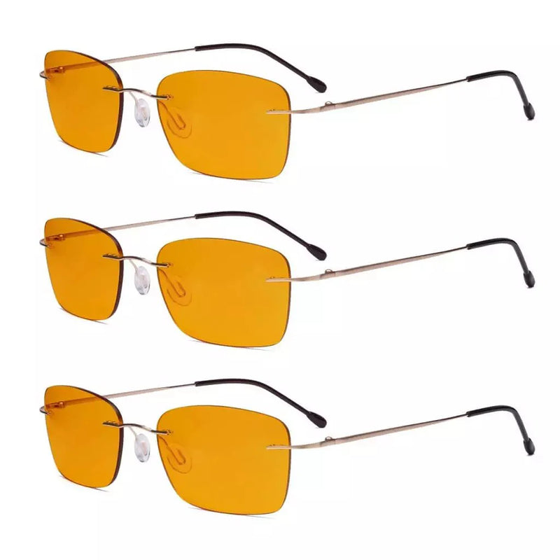 eyekeeper.com 3 Pack Rimless Blue Light Blocking Reading Glasses DSWK9905B Eyeglasses