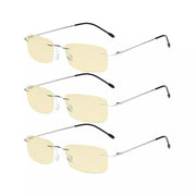 eyekeeper.com 3 Pack Rimless Blue Light Blocking Reading Glasses TMWK8 Eyeglasses