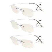 eyekeeper.com 3 Pack Rimless Blue Light Filter Readers UVR1508 Eyeglasses
