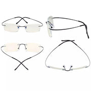 eyekeeper.com 3 Pack Rimless Blue Light Filter Readers UVR1508 Eyeglasses