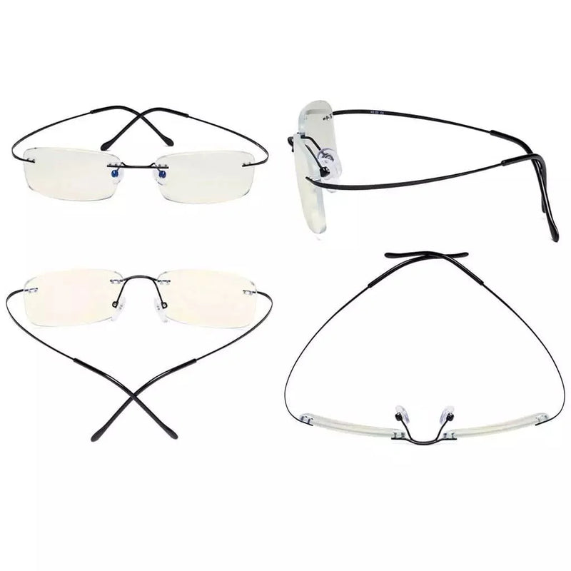 eyekeeper.com 3 Pack Rimless Blue Light Filter Readers UVR1508 Eyeglasses