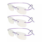eyekeeper.com 3 Pack Rimless Blue Light Filter Readers UVR1508 Eyeglasses