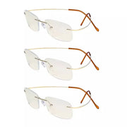 eyekeeper.com 3 Pack Rimless Blue Light Filter Readers UVR1508 Eyeglasses
