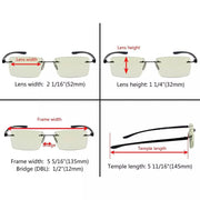 eyekeeper.com 3 Pack Rimless Blue Light Filter Reading Glasses UVR14003 Eyeglasses