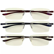 eyekeeper.com 3 Pack Rimless Blue Light Filter Reading Glasses UVR14003 Eyeglasses