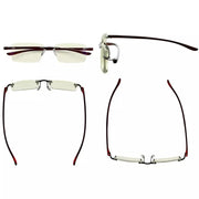 eyekeeper.com 3 Pack Rimless Blue Light Filter Reading Glasses UVR14003 Eyeglasses