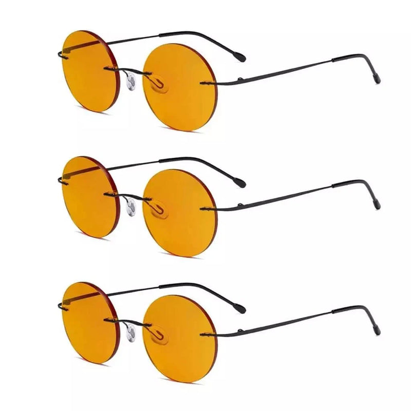 eyekeeper.com 3 Pack Rimless Round Blue Light Blocking Reading Glasses DSWK26 Eyeglasses