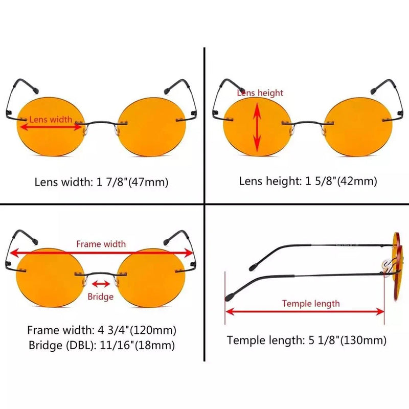 eyekeeper.com 3 Pack Rimless Round Blue Light Blocking Reading Glasses DSWK26 Eyeglasses