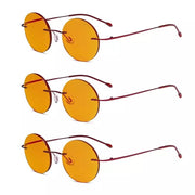 eyekeeper.com 3 Pack Rimless Round Blue Light Blocking Reading Glasses DSWK26 Eyeglasses