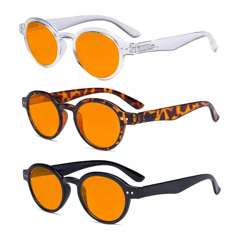 eyekeeper.com 3 Pack Round Blue Light Blocking Reading Glasses DS070 Eyeglasses