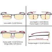 eyekeeper.com 3 Pack Semi-rimless Blue Light Blocking Readers TMCG12625 Eyeglasses