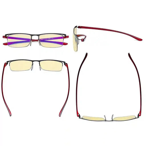 eyekeeper.com 3 Pack Semi-rimless Blue Light Blocking Readers TMCG12625 Eyeglasses
