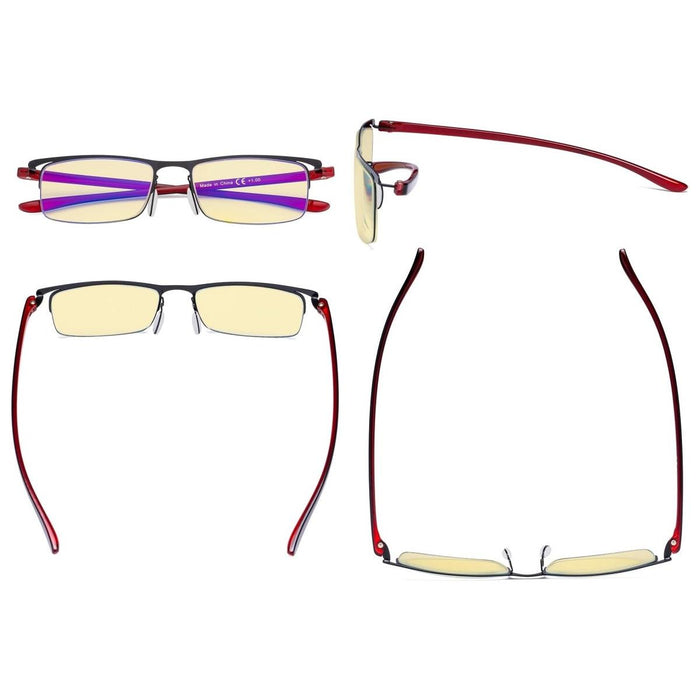 eyekeeper.com - 3 Pack Semi-rimless Blue Light Blocking Readers TMCG12625