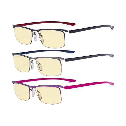 eyekeeper.com - 3 Pack Semi-rimless Blue Light Blocking Readers TMCG12625