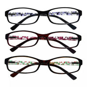 eyekeeper.com 3 Pack Small Lens Reading Glasses with Pattern Temples R908 Eyeglasses