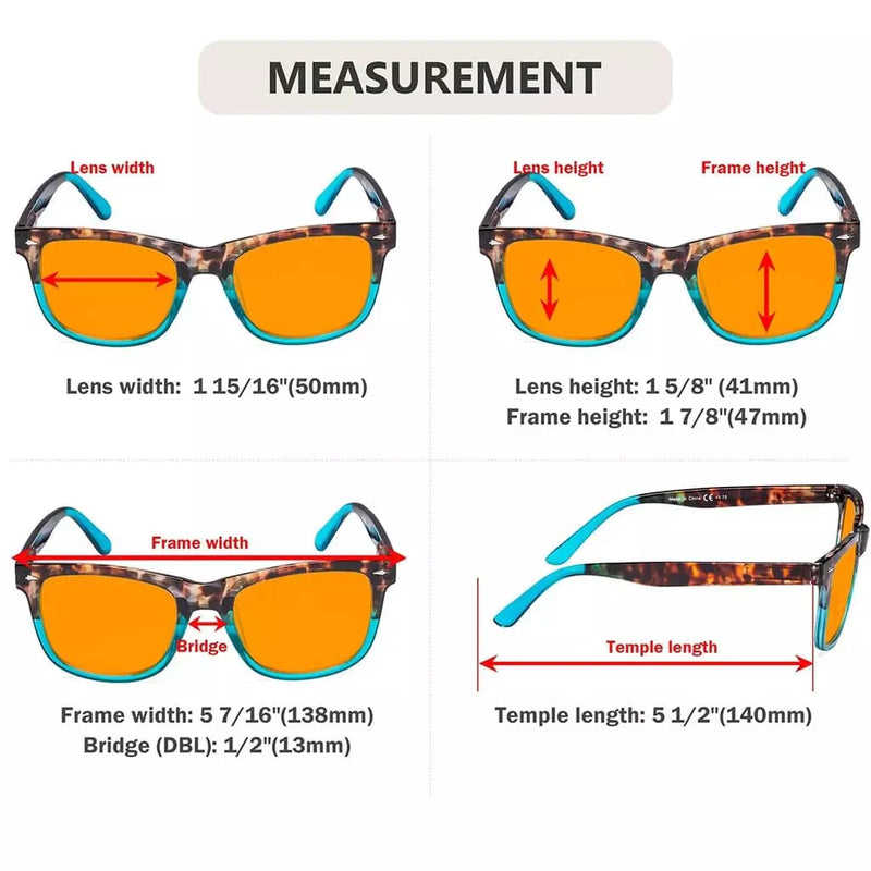 eyekeeper.com 3 Pack Square Blue Light Blocking Reading Glasses DS080D Eyeglasses