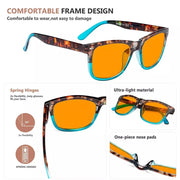 eyekeeper.com 3 Pack Square Blue Light Blocking Reading Glasses DS080D Eyeglasses