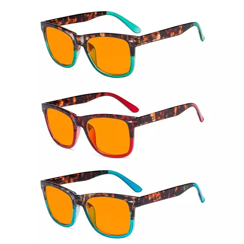 eyekeeper.com 3 Pack Square Blue Light Blocking Reading Glasses DS080D Eyeglasses