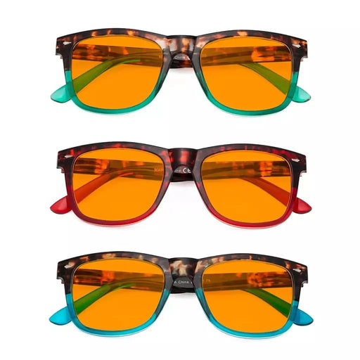 eyekeeper.com 3 Pack Square Blue Light Blocking Reading Glasses DS080D Eyeglasses