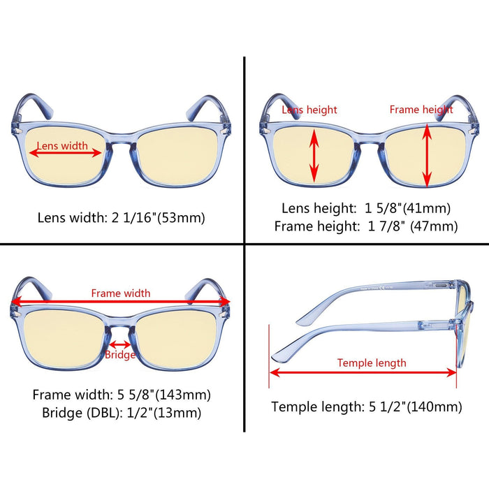 3 Pack Blue Light Blocking Reading Glasses TM1801