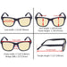 3 Pack Chic Square Blue Light Blocking Reading Glasses TM080