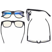 eyekeeper.com 3 Pack Square Large Lenses Blue Light Filter Reading Glasses UVR080 Eyeglasses