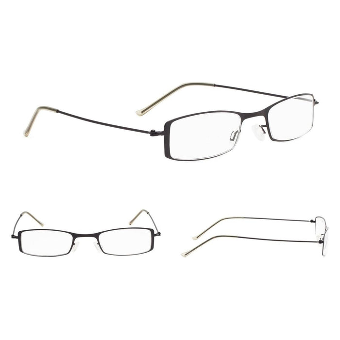 eyekeeper.com - 3 Pack Stainless Steel Lightweight Reading Glasses R15005