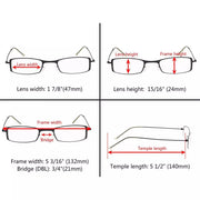 eyekeeper.com 3 Pack Stainless Steel Lightweight Reading Glasses R15005 Eyeglasses