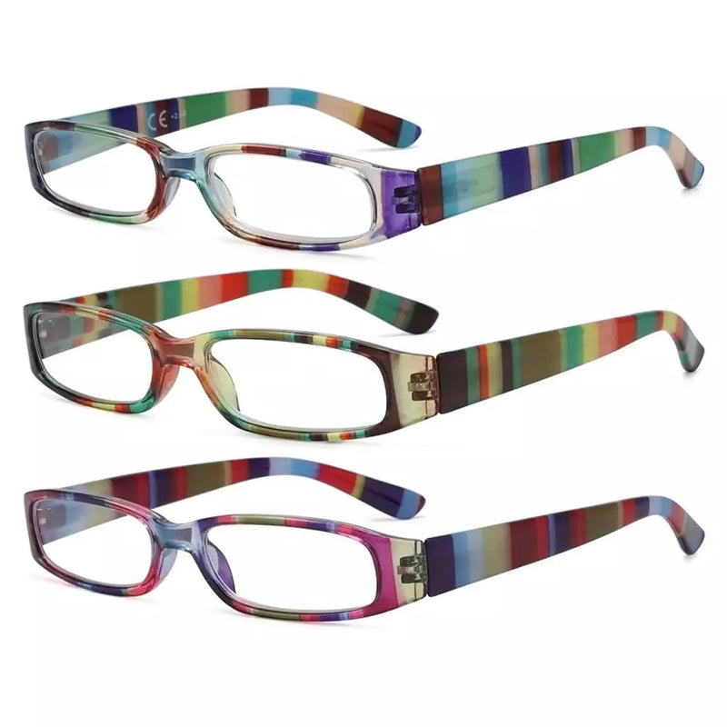 eyekeeper.com 3 Pack Striped Pattern Reading Glasses R906 Eyeglasses