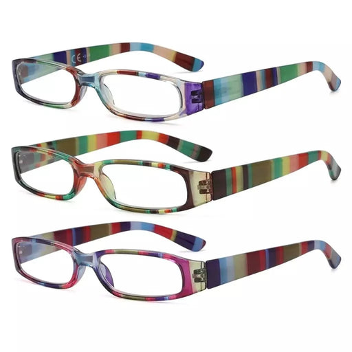 eyekeeper.com 3 Pack Striped Pattern Reading Glasses R906 Eyeglasses