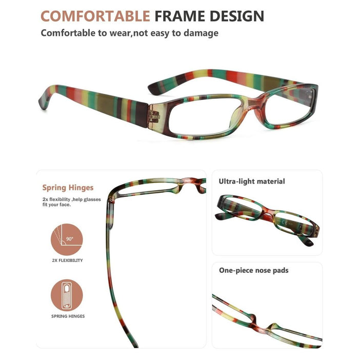 eyekeeper.com - 3 Pack Striped Pattern Reading Glasses R906