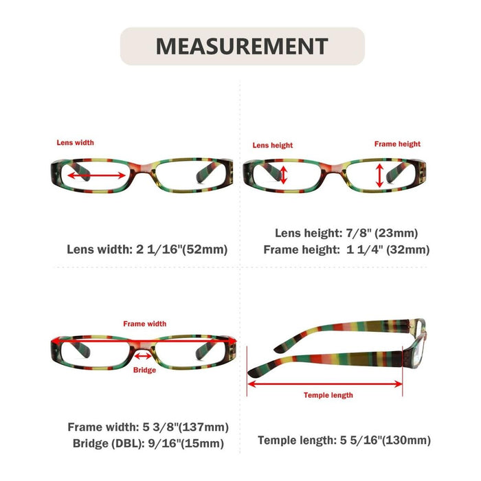 eyekeeper.com - 3 Pack Striped Pattern Reading Glasses R906