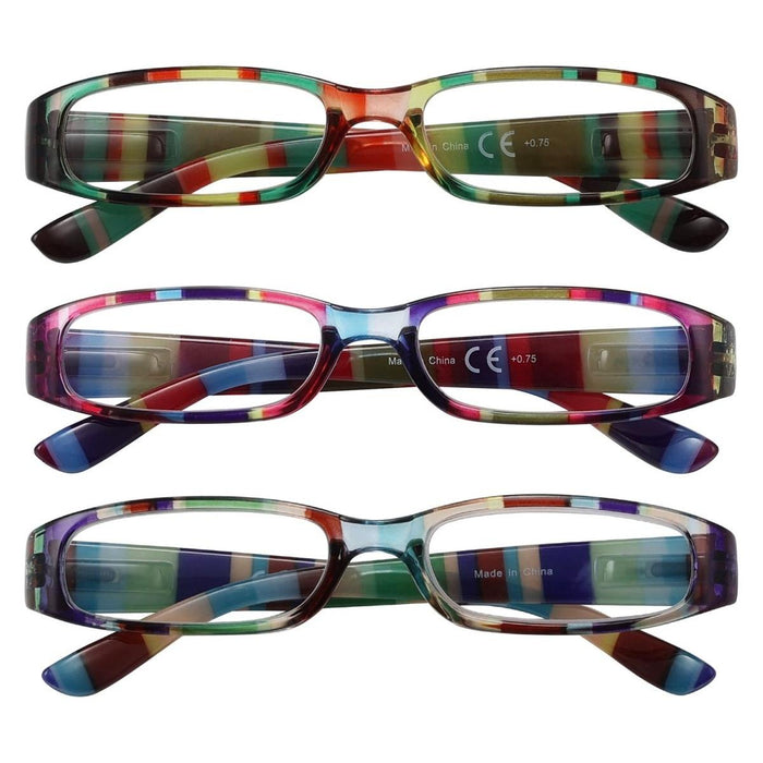 eyekeeper.com - 3 Pack Striped Pattern Reading Glasses R906