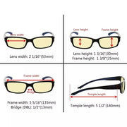 eyekeeper.com 3 Pack Stylish Blue Light Blocking Readers TMXM01 Eyeglasses