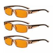 eyekeeper.com 3 Pack Stylish Blue Light Blocking Reading Glasses DSXM01 Eyeglasses
