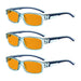 eyekeeper.com - 3 Pack Stylish Blue Light Blocking Reading Glasses DSXM01