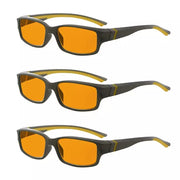 eyekeeper.com 3 Pack Stylish Blue Light Blocking Reading Glasses DSXM01 Eyeglasses